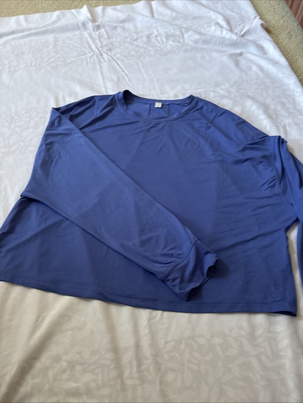 Lululemon Cropped Long Sleeve Blue Sz 14